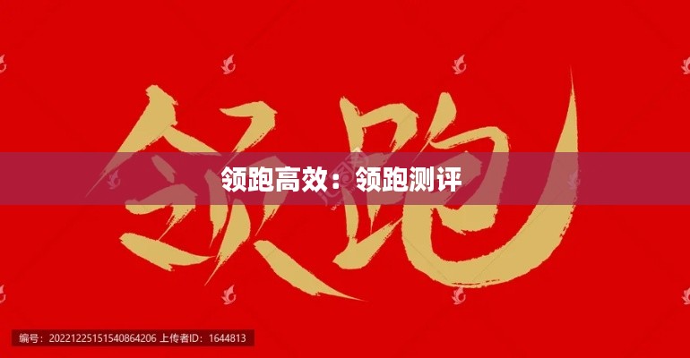 领跑高效：领跑测评 
