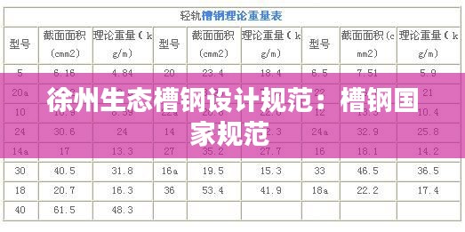 徐州生态槽钢设计规范：槽钢国家规范 