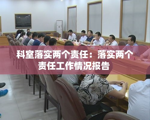 科室落实两个责任：落实两个责任工作情况报告 