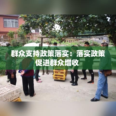 群众支持政策落实：落实政策促进群众增收 