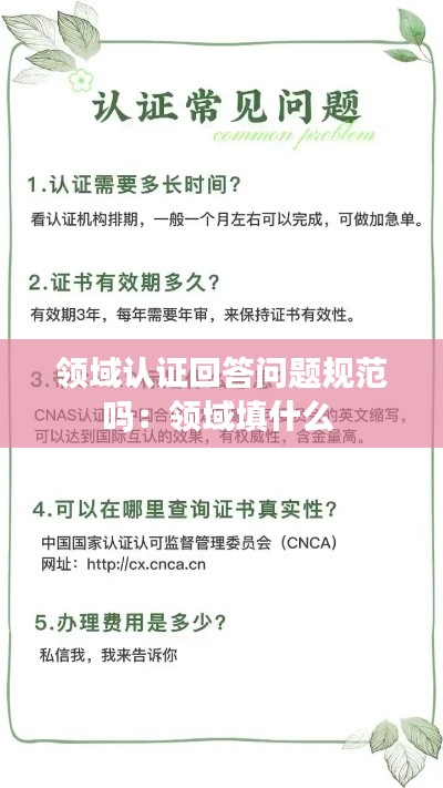 领域认证回答问题规范吗：领域填什么 