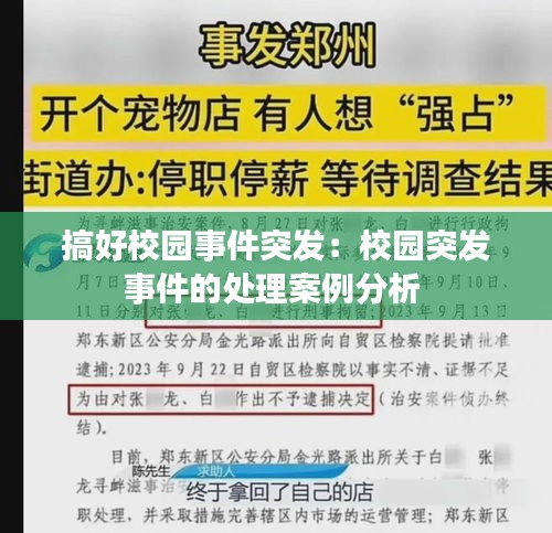 搞好校园事件突发：校园突发事件的处理案例分析 
