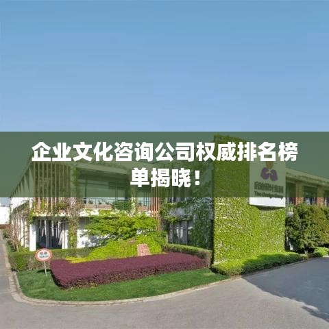 企业文化咨询公司权威排名榜单揭晓！