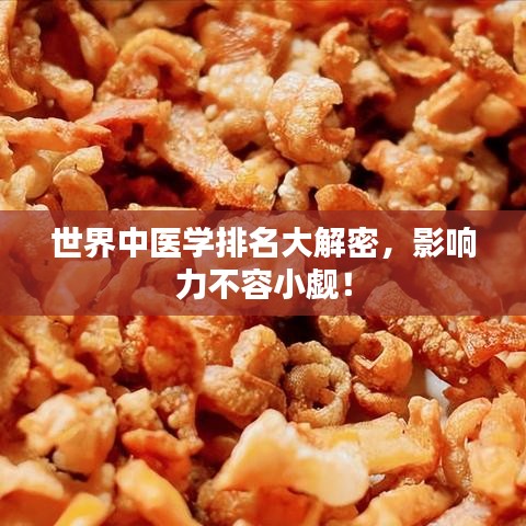 世界中医学排名大解密，影响力不容小觑！