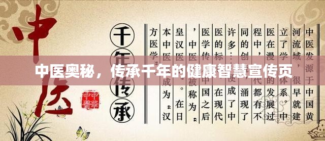 中医奥秘，传承千年的健康智慧宣传页
