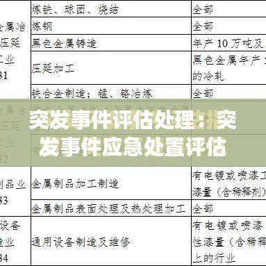 突发事件评估处理：突发事件应急处置评估 