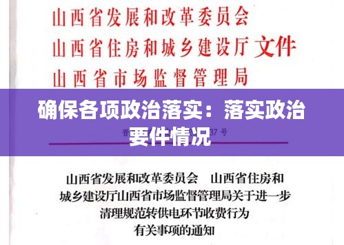 确保各项政治落实：落实政治要件情况 