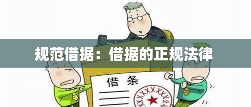 规范借据：借据的正规法律 