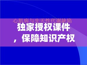 独家授权课件，保障知识产权，共享教育资源新动力