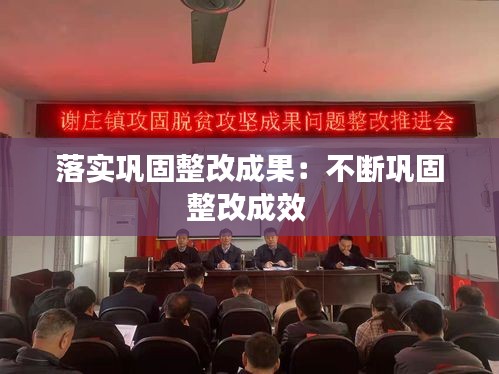 落实巩固整改成果：不断巩固整改成效 