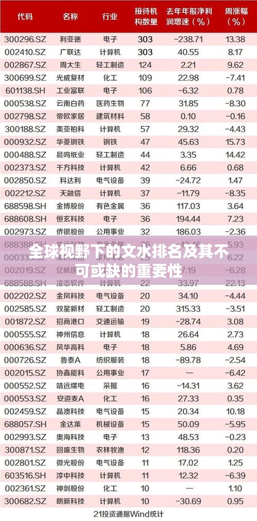 全球视野下的文水排名及其不可或缺的重要性
