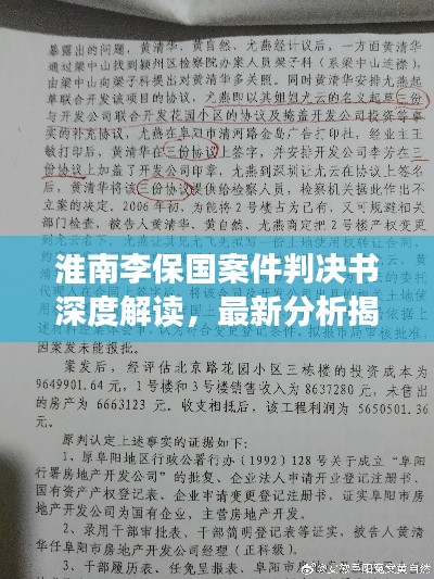 淮南李保国案件判决书深度解读，最新分析揭秘真相