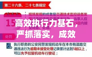 高效执行力基石，严抓落实，成效显著