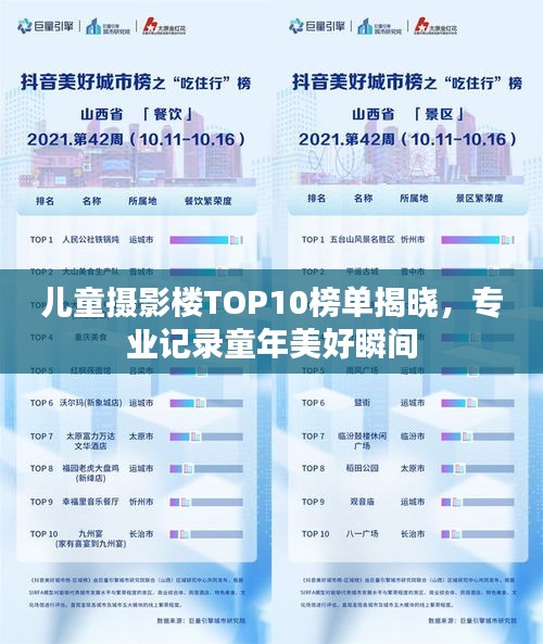 儿童摄影楼TOP10榜单揭晓，专业记录童年美好瞬间