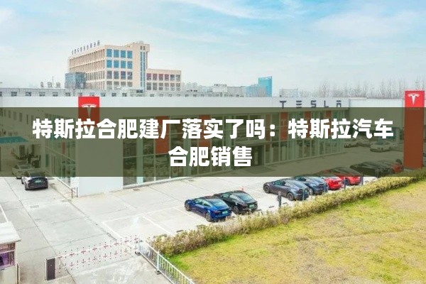 特斯拉合肥建厂落实了吗：特斯拉汽车合肥销售 