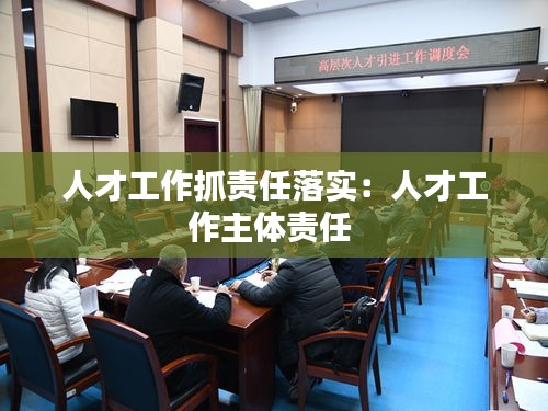 人才工作抓责任落实：人才工作主体责任 