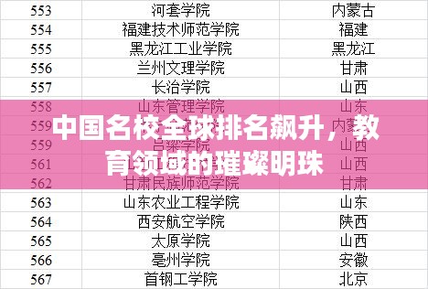 中国名校全球排名飙升，教育领域的璀璨明珠