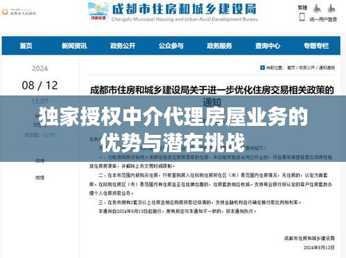 独家授权中介代理房屋业务的优势与潜在挑战