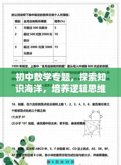 初中数学专题，探索知识海洋，培养逻辑思维能力的基石之路