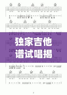独家吉他谱试唱揭秘，音乐之旅的独特魅力