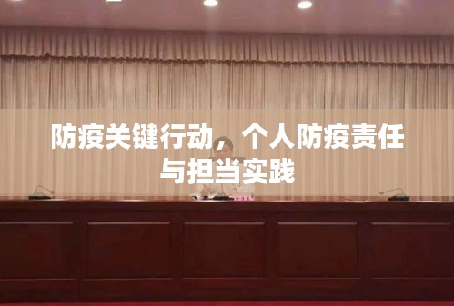 防疫关键行动，个人防疫责任与担当实践