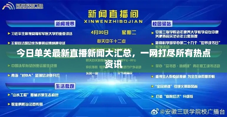 今日单关最新直播新闻大汇总，一网打尽所有热点资讯