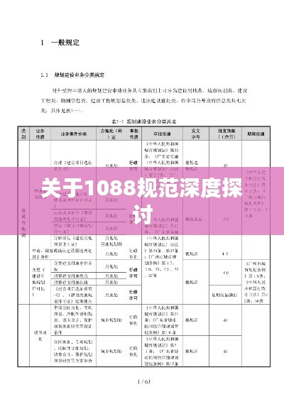 关于1088规范深度探讨