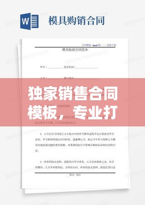 独家销售合同模板，专业打造，百度收录标准标题！