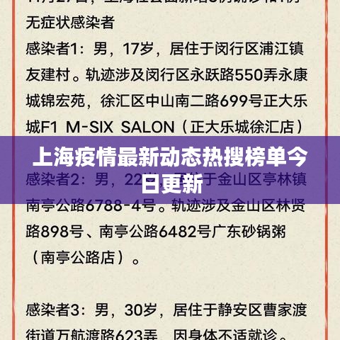 上海疫情最新动态热搜榜单今日更新