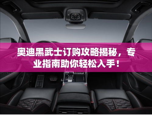奥迪黑武士订购攻略揭秘，专业指南助你轻松入手！