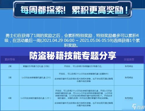 防盗秘籍技能专题分享