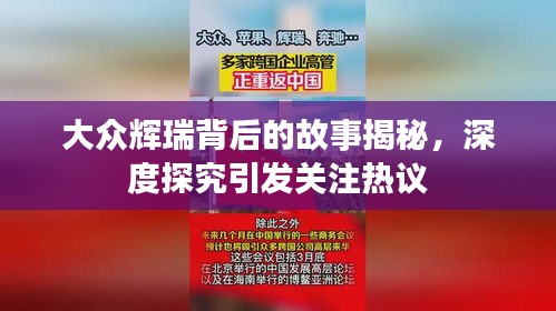 大众辉瑞背后的故事揭秘，深度探究引发关注热议