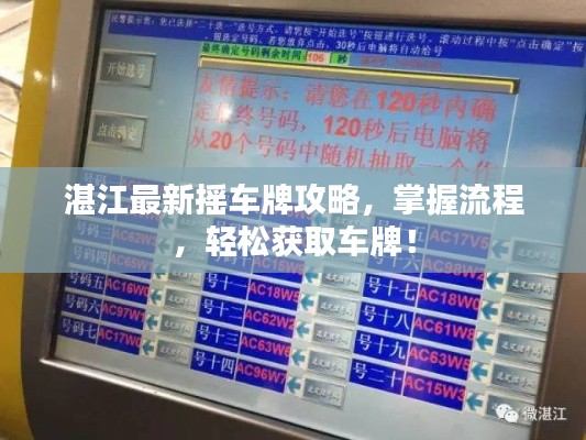 湛江最新摇车牌攻略，掌握流程，轻松获取车牌！