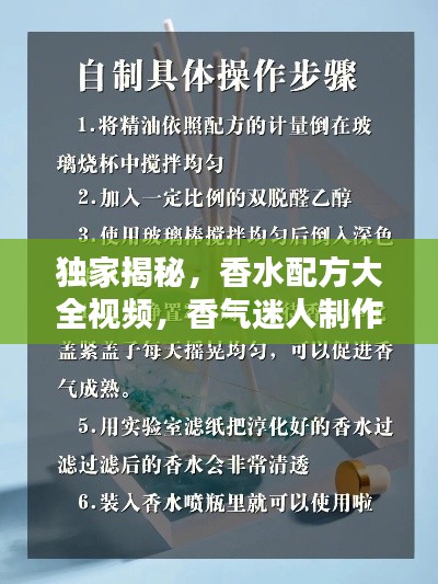 独家揭秘，香水配方大全视频，香气迷人制作秘诀！