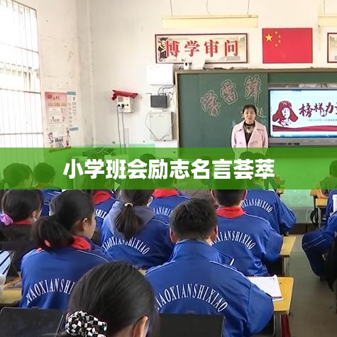 小学班会励志名言荟萃
