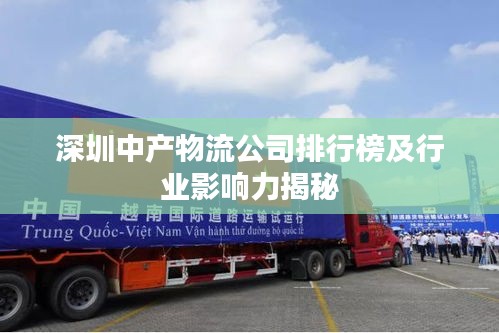 深圳中产物流公司排行榜及行业影响力揭秘