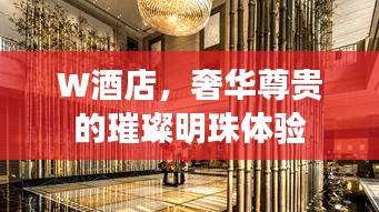 W酒店，奢华尊贵的璀璨明珠体验