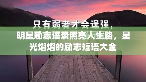 明星励志语录照亮人生路，星光熠熠的励志短语大全