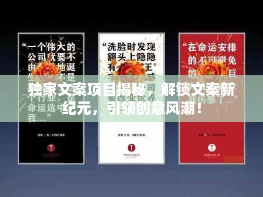 独家文案项目揭秘，解锁文案新纪元，引领创意风潮！