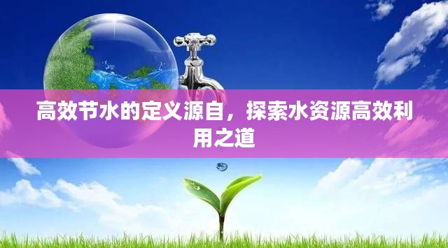 高效节水的定义源自，探索水资源高效利用之道