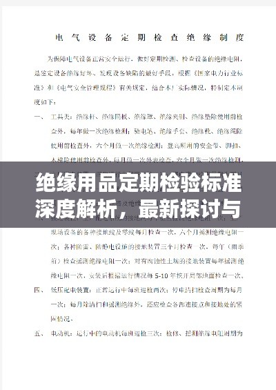 绝缘用品定期检验标准深度解析，最新探讨与关注点